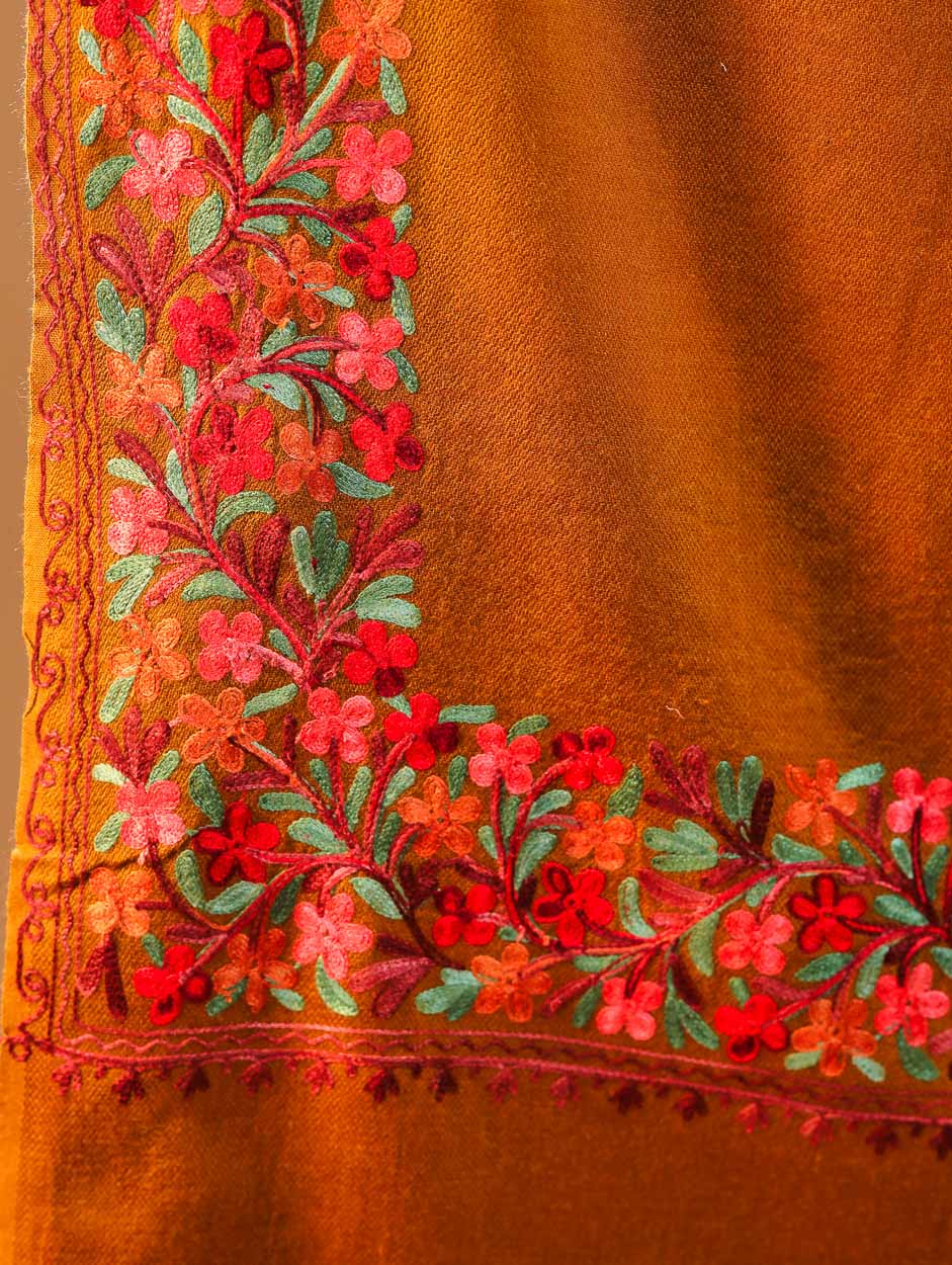 Women's Aari Embroidery Wool Shawl