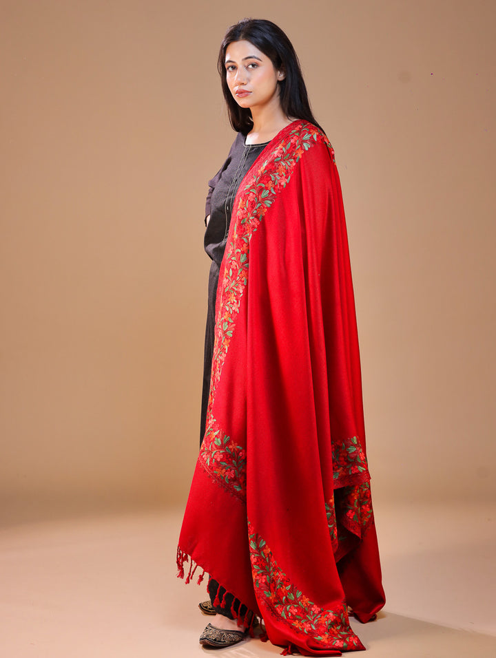 Women's Aari Embroidery Wool Shawl