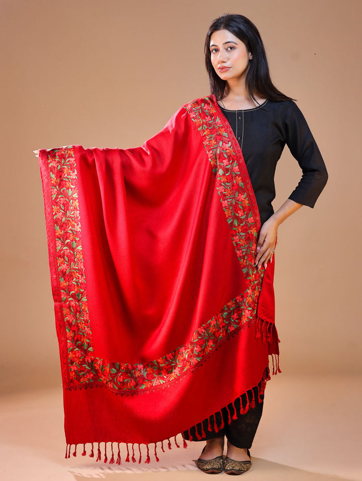 Women's Aari Embroidery Wool Shawl
