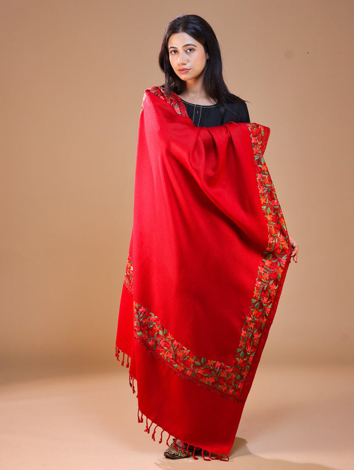 Women's Aari Embroidery Wool Shawl