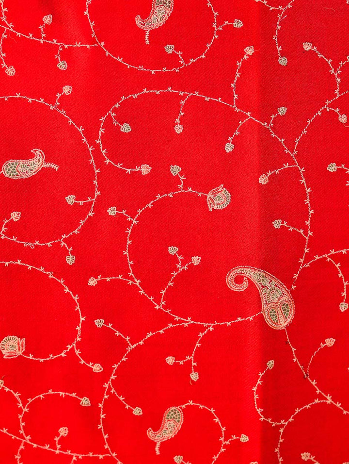 Women's Aari Hand Embroidered Wool Shawl