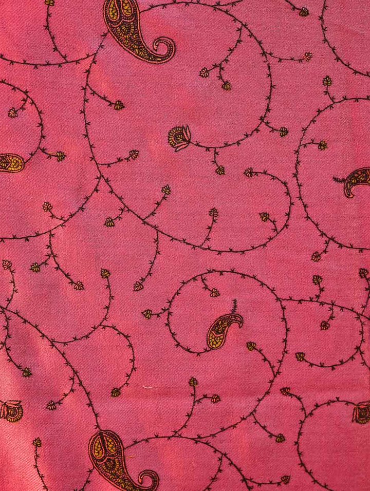 Women's Aari Hand Embroidered Wool Shawl