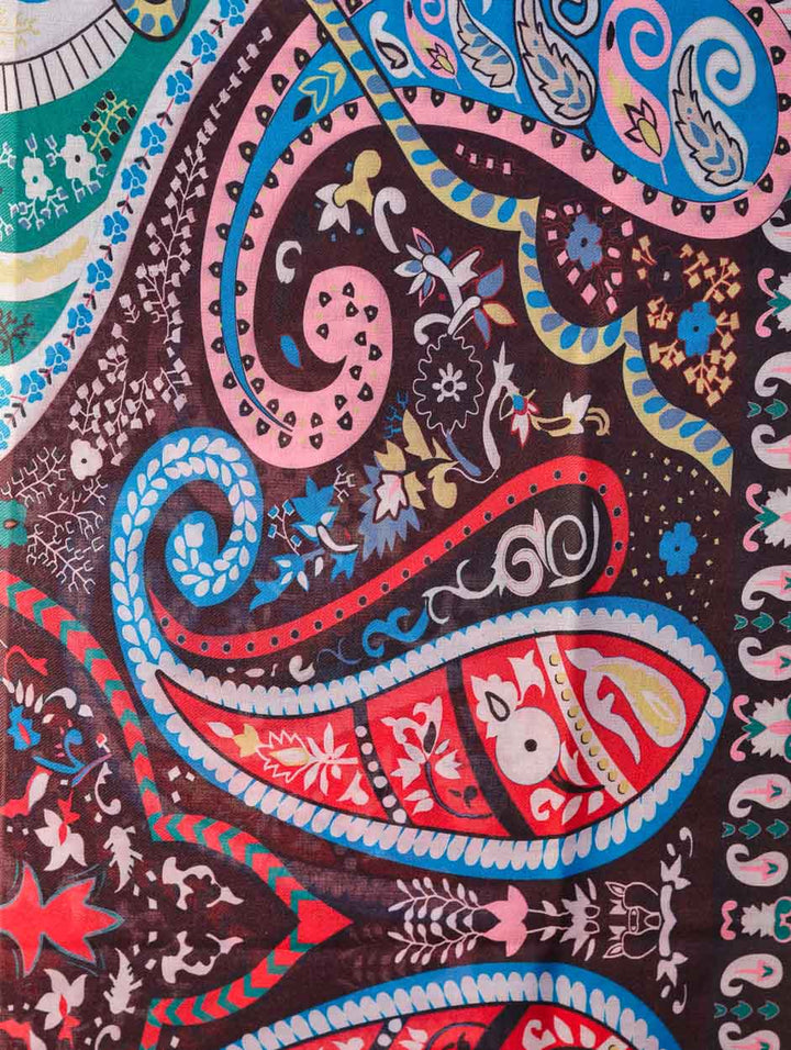 Women's Printed Floral Wool Shawl
