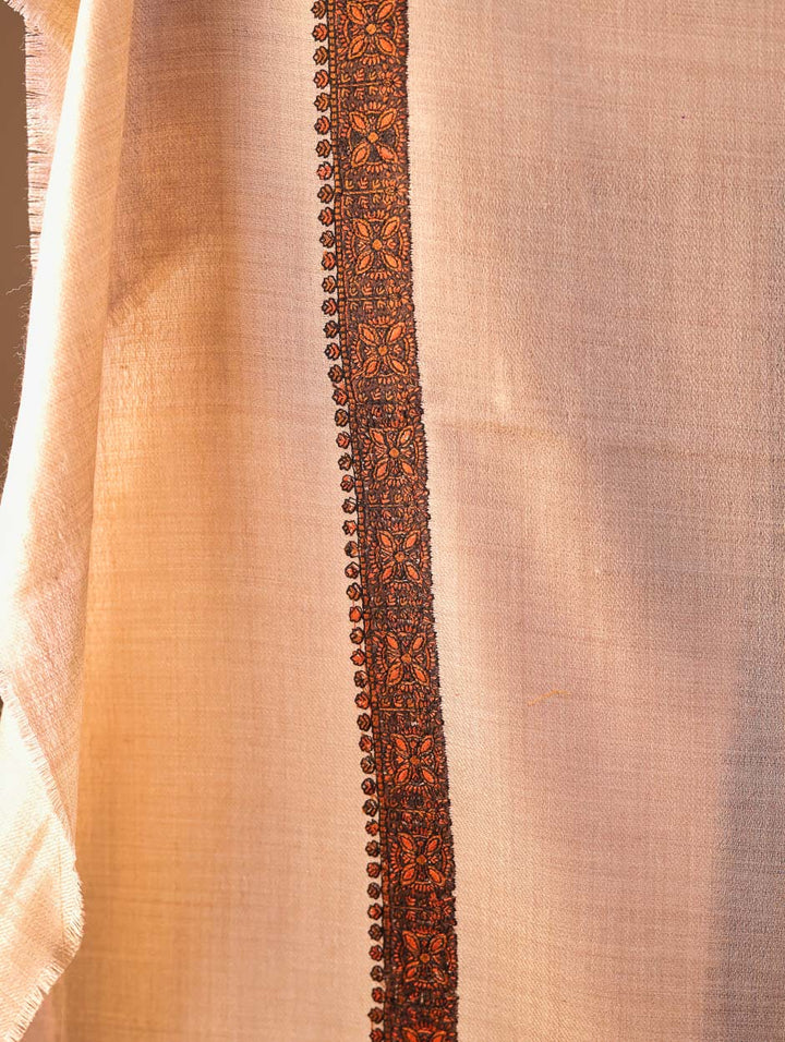 Women's Aari Hand Embroidery Wool Shawl