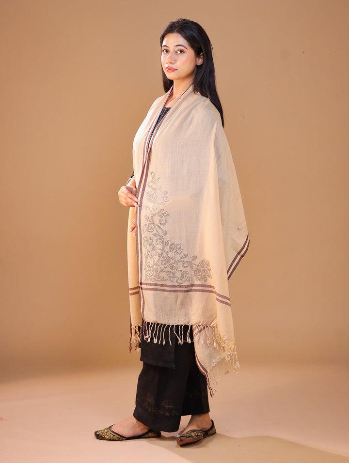 Women's Sequence Design Wool Stole