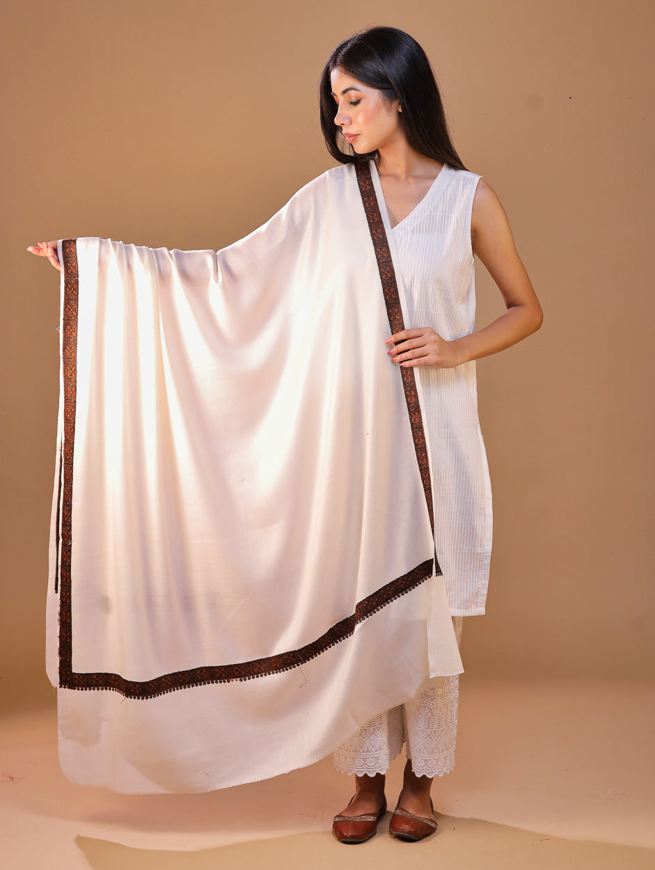 Women's Aari Hand Embroidery Wool Shawl