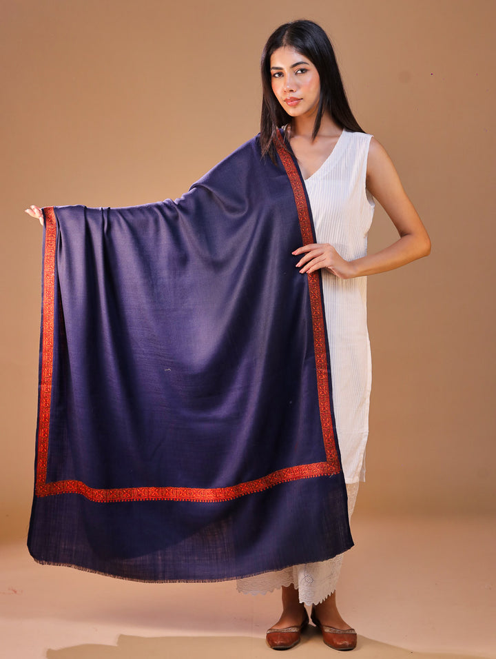 Women's Aari Hand Embroidery Wool Shawl