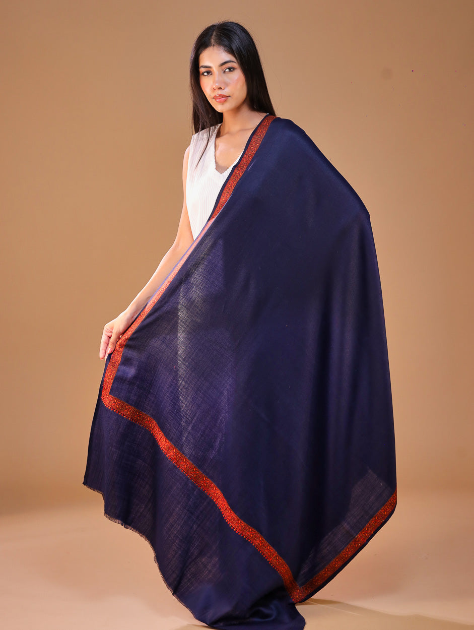 Women's Aari Hand Embroidery Wool Shawl