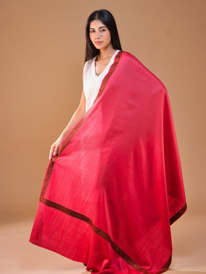 Women's Aari Hand Embroidery Wool Shawl