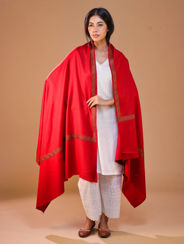 Women's Aari Hand Embroidery Wool Shawl