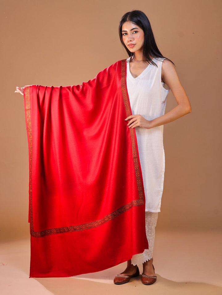 Women's Aari Hand Embroidery Wool Shawl
