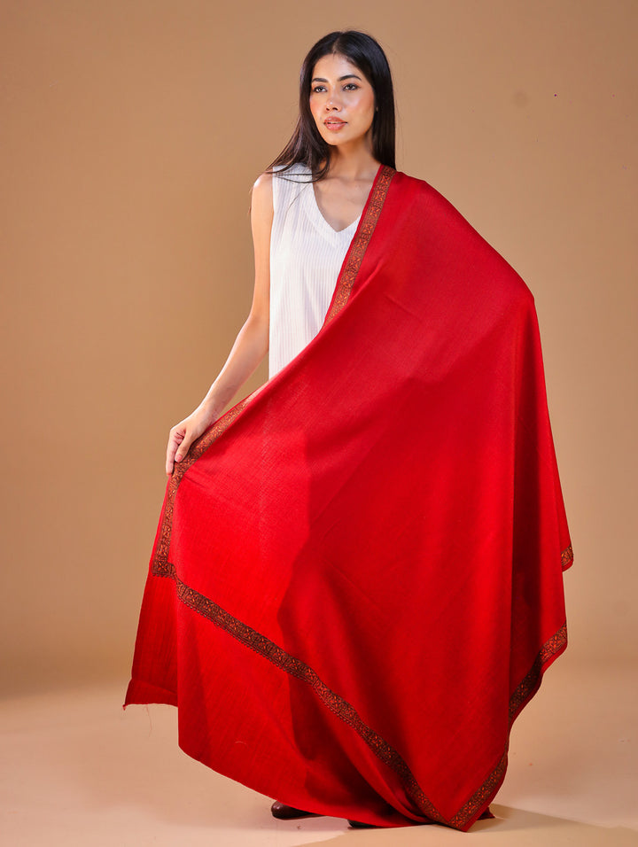 Women's Aari Hand Embroidery Wool Shawl