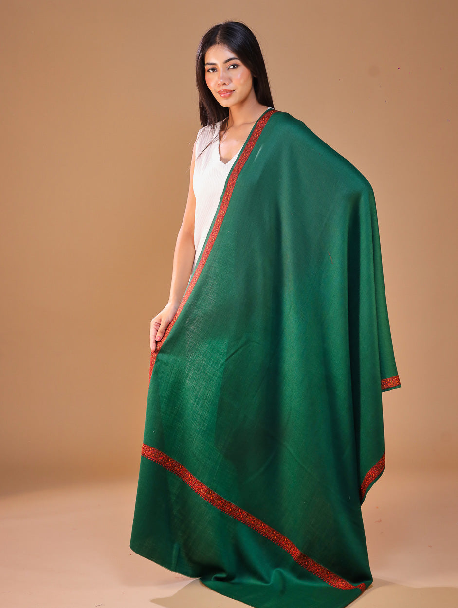 Women's Aari Hand Embroidery Wool Shawl