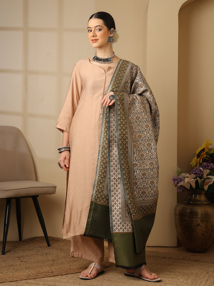 Women's Floral Acrylic Wool Shawl