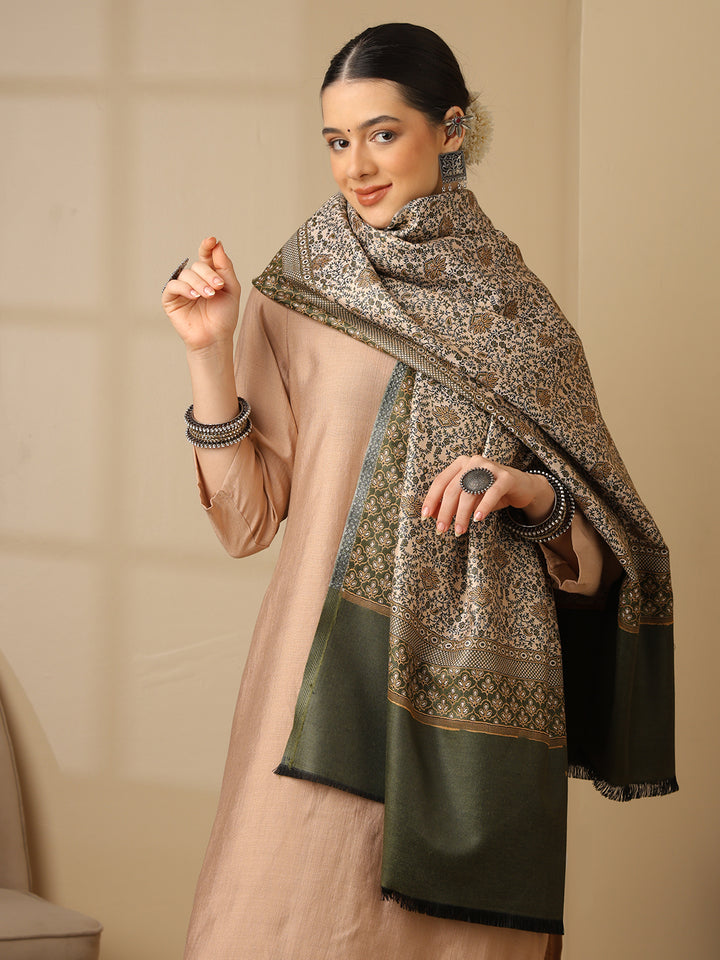 Women's Floral Acrylic Wool Shawl