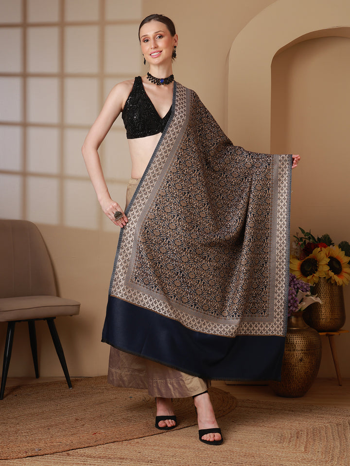 Women's Floral Acrylic Wool Shawl