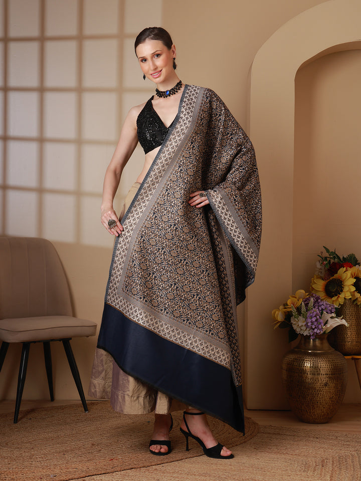 Women's Floral Acrylic Wool Shawl