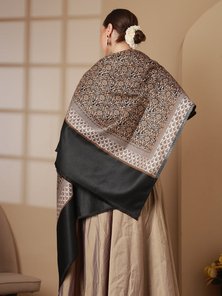 Women's Floral Acrylic Wool Shawl