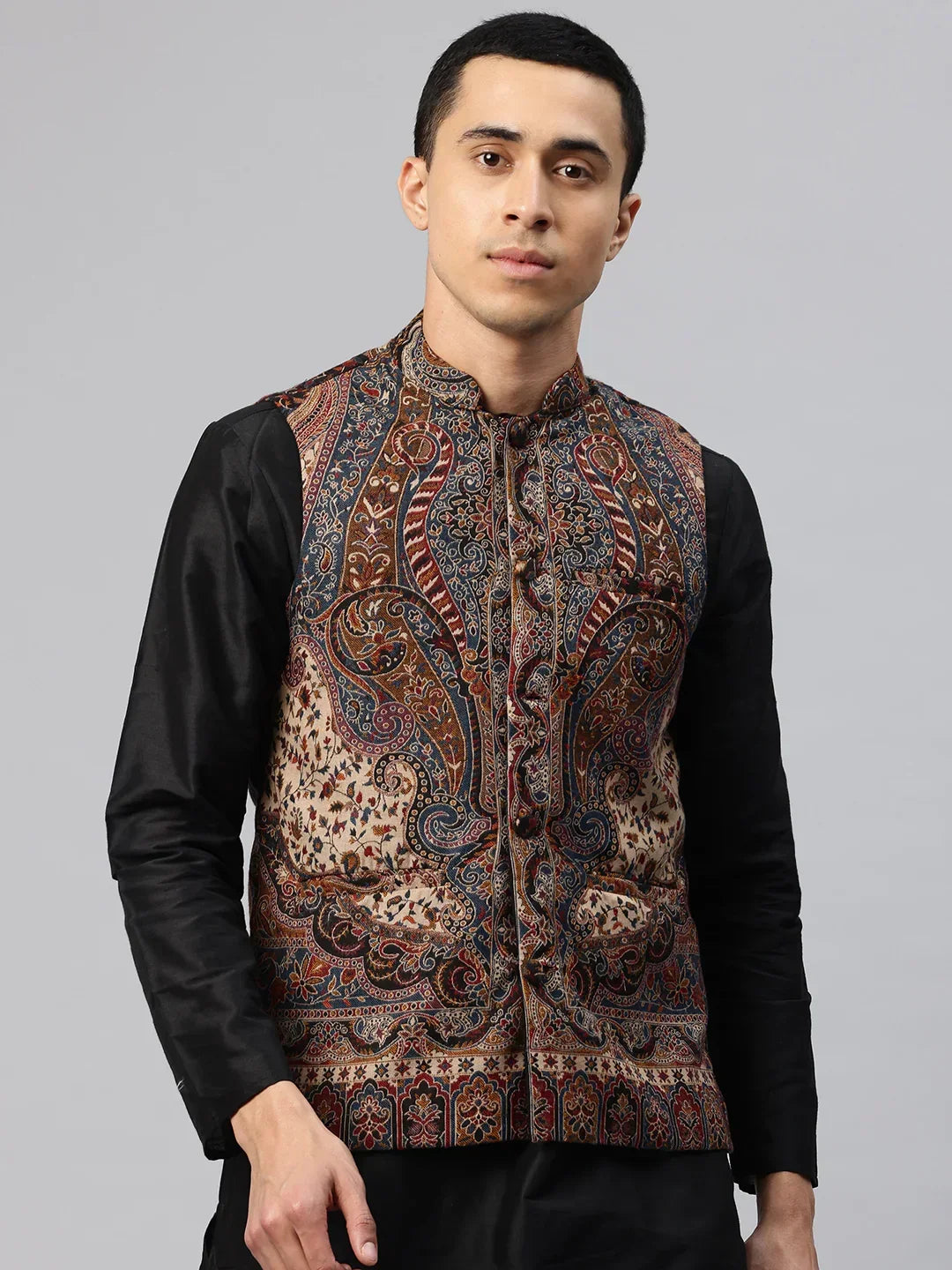 Men's Woven Nehru Jacket - View 2 | Nehru Jacket | SWI Stylish