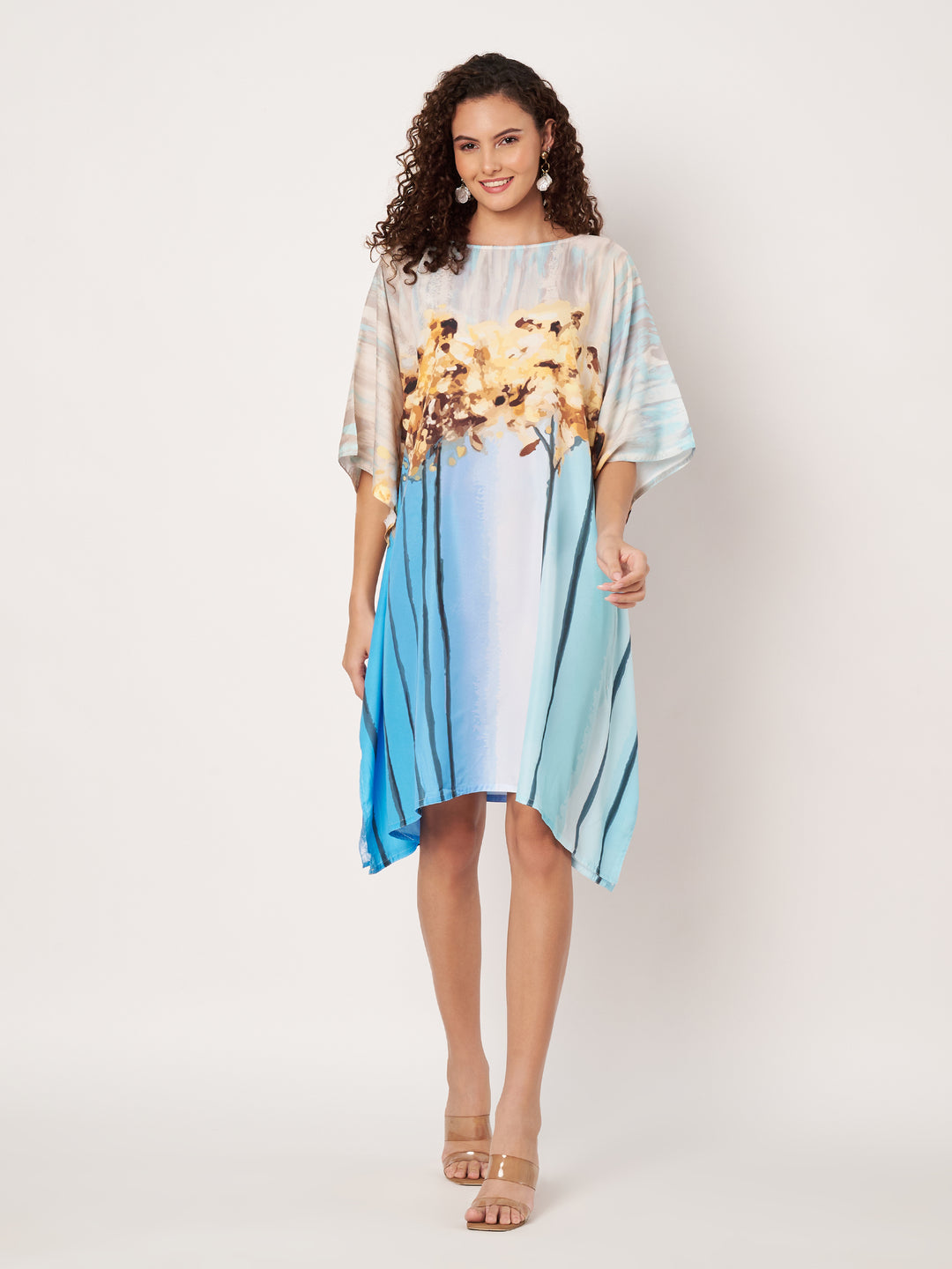 Women Multicolour Short Kaftan Kurti