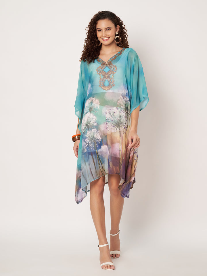 Women's Printed Georgette Beach Wear Kaftan