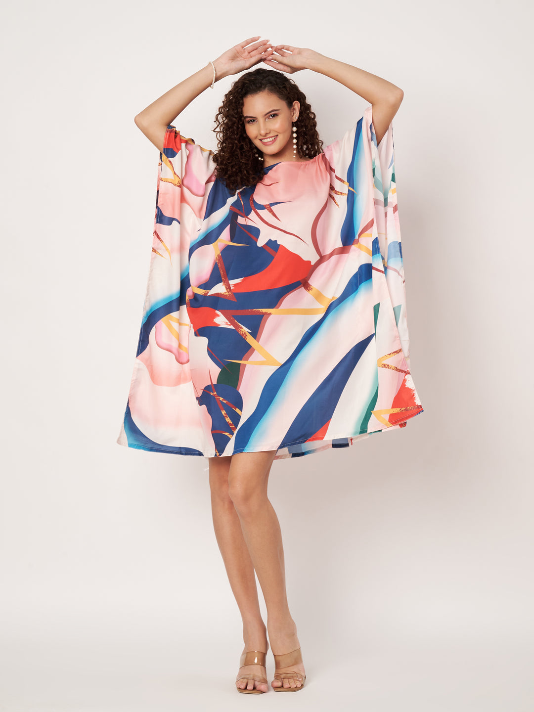 Women Multicolour Short Kaftan Kurti