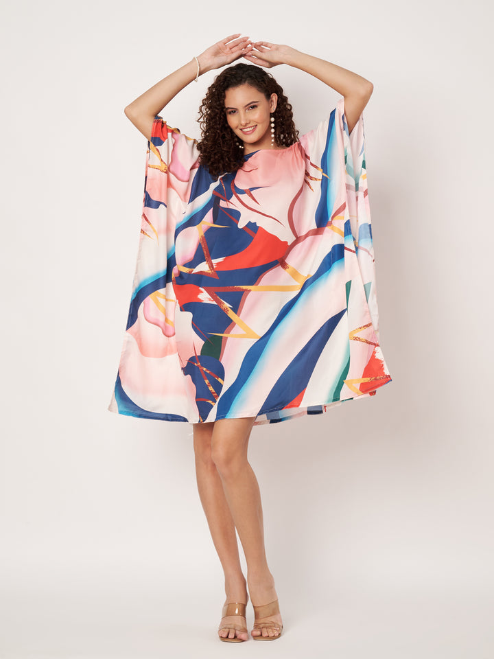 Women Multicolour Short Kaftan Kurti