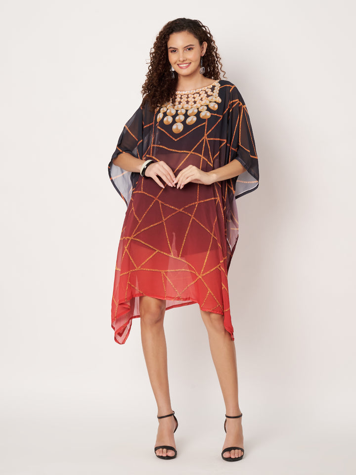 Women's Printed Georgette Beach Wear Kaftan
