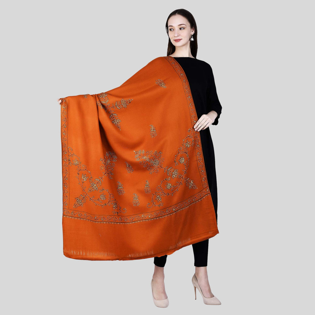 Women's Hand Embroidered Wool Shawl