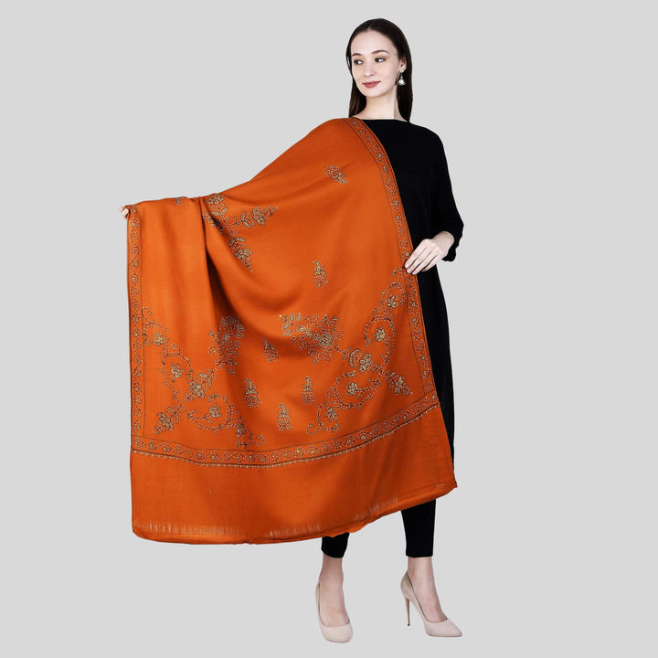 Women's Hand Embroidered Wool Shawl