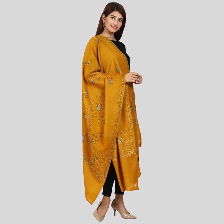 Women's Hand Embroidered Wool Shawl