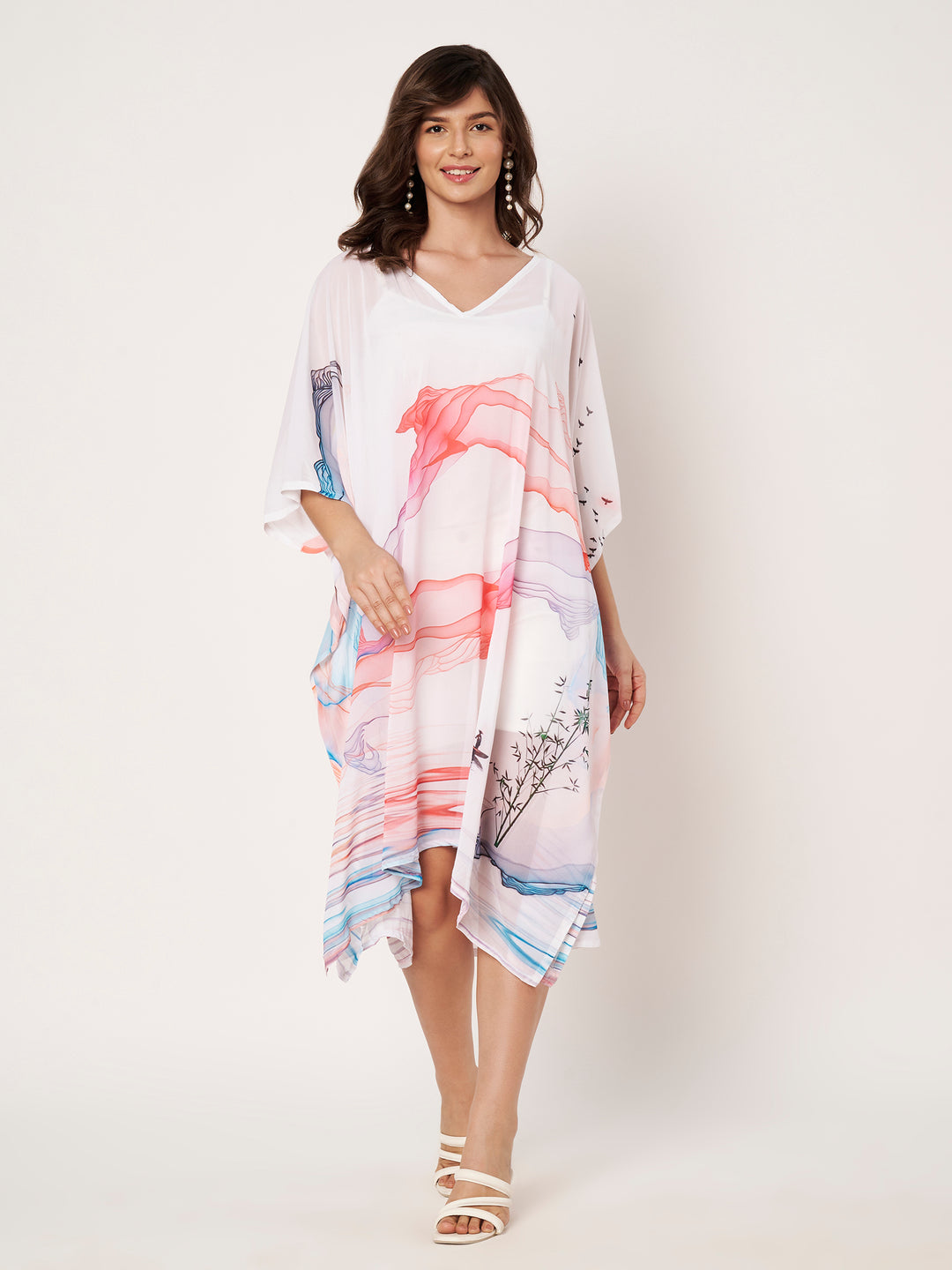 Women's Printed Georgette Beach Wear Kaftan