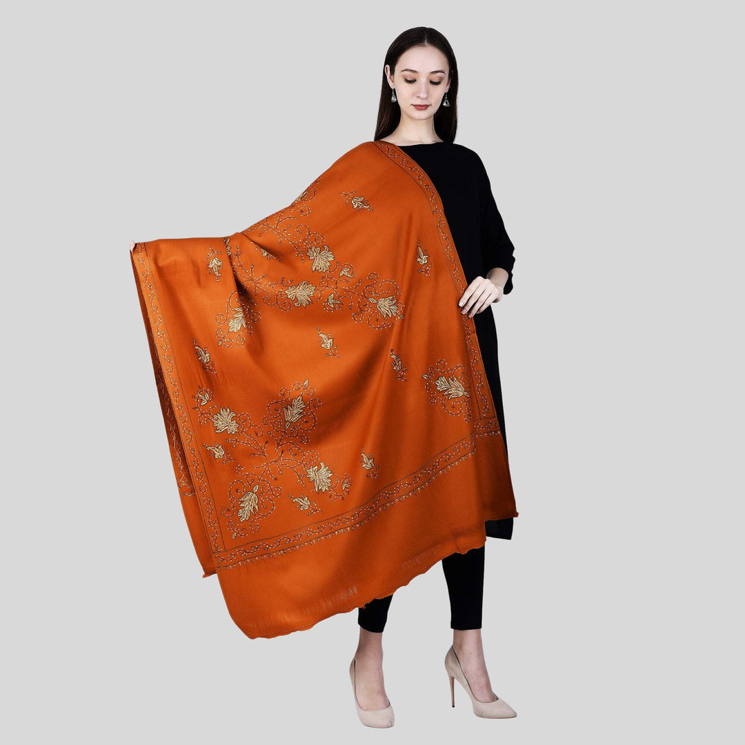 Women's Hand Embroidered Wool Shawl