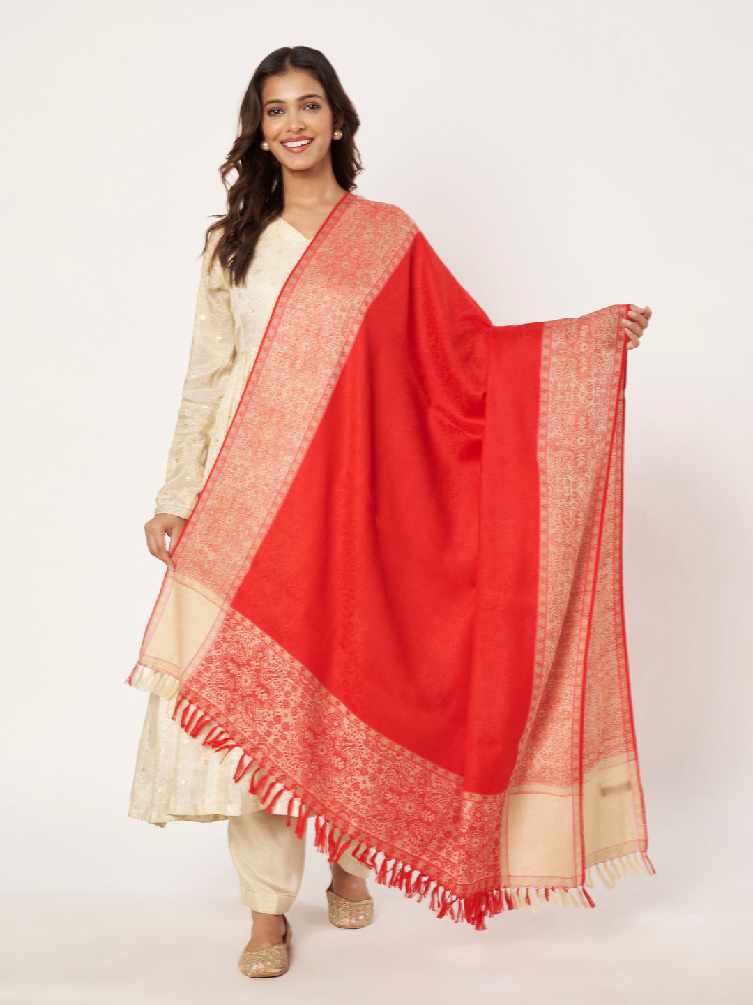 Women's Jamawar Wool Shawl