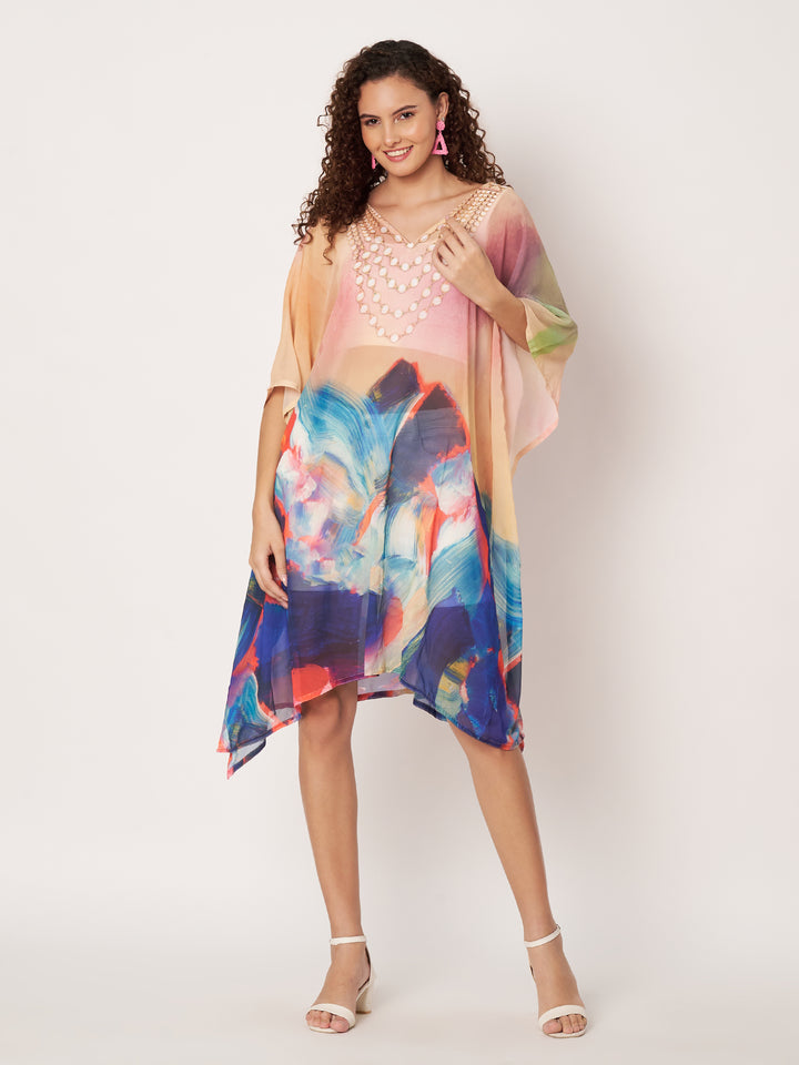 Women's Printed Georgette Beach Wear Kaftan