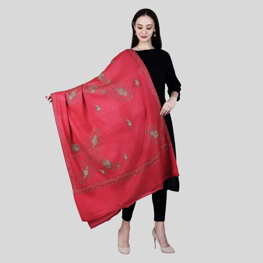 Women's Hand Embroidered Wool Shawl