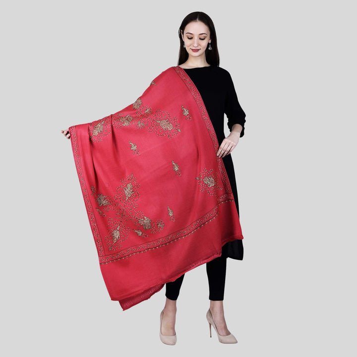 Women's Hand Embroidered Wool Shawl