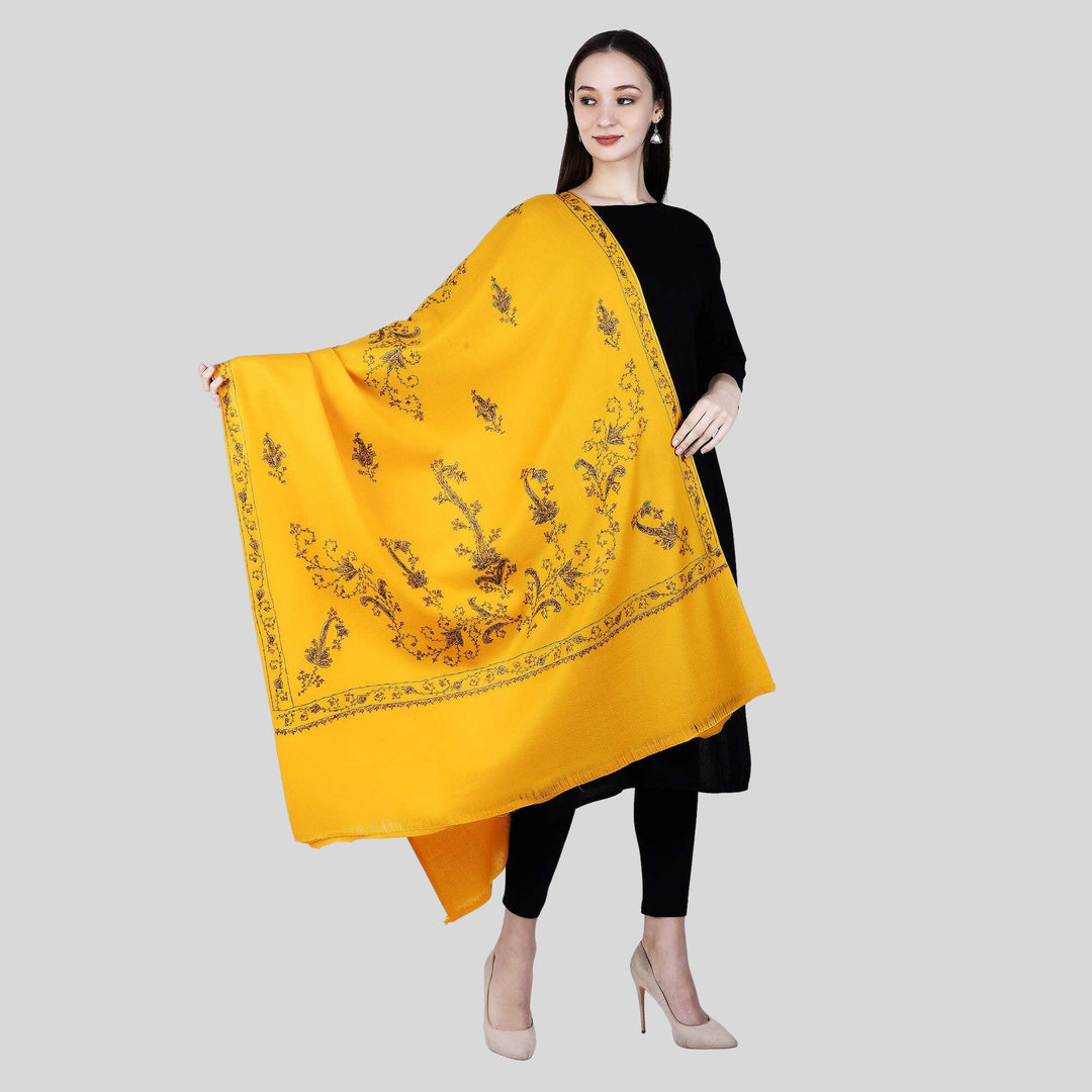Women's Hand Embroidered Wool Shawl