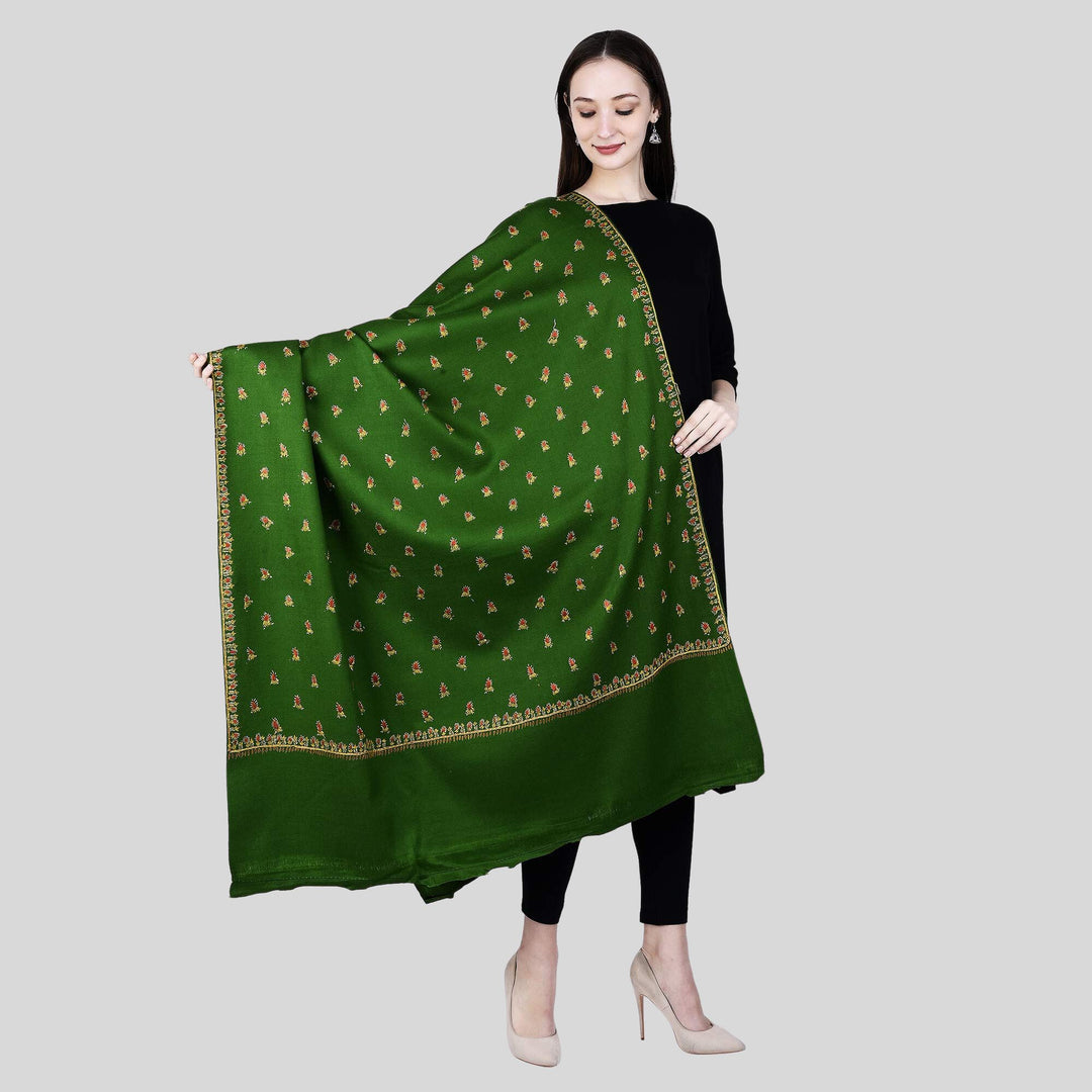 Women's Hand Embroidered Wool Shawl