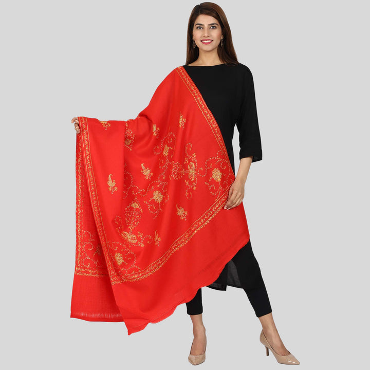 Women's Hand Embroidered Wool Shawl