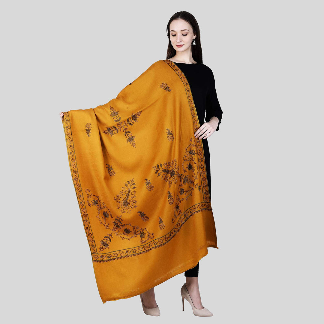 Women's Hand Embroidered Wool Shawl