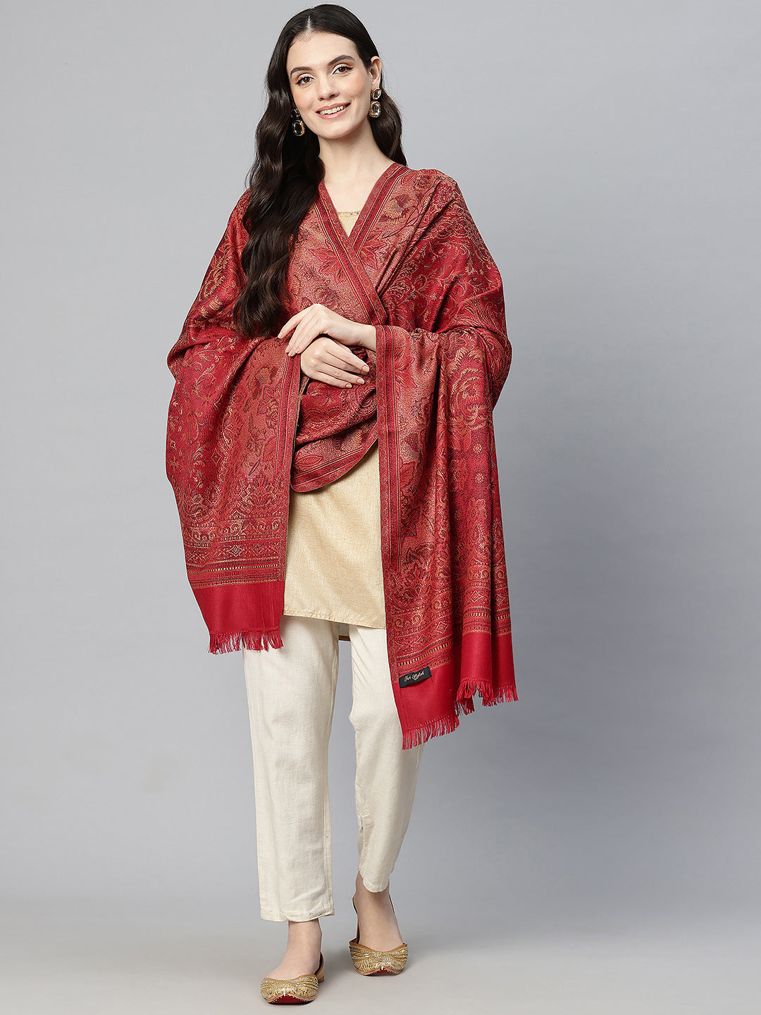Women's Jamawar Wool Shawl