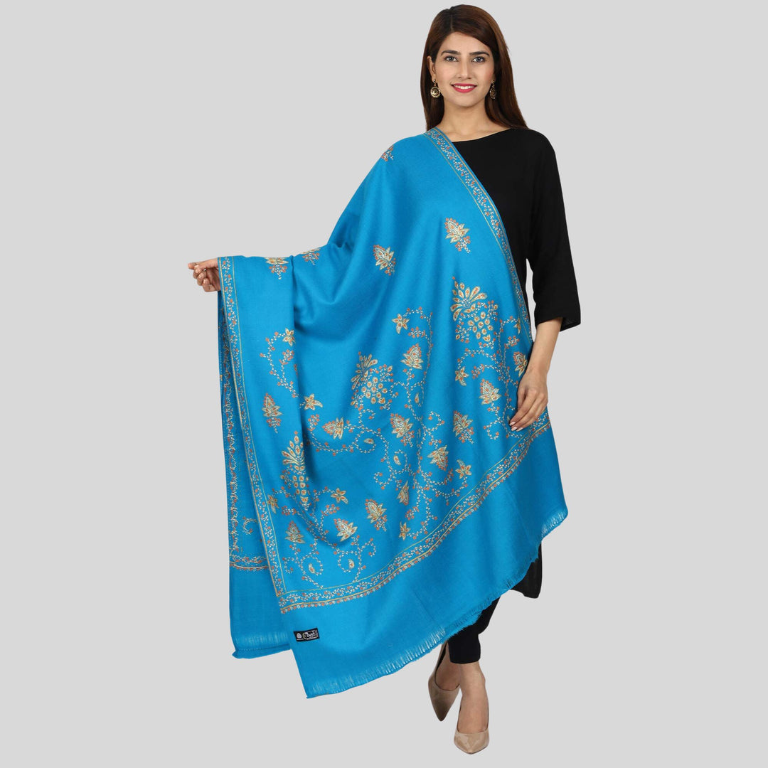 Women's Hand Embroidered Wool Shawl