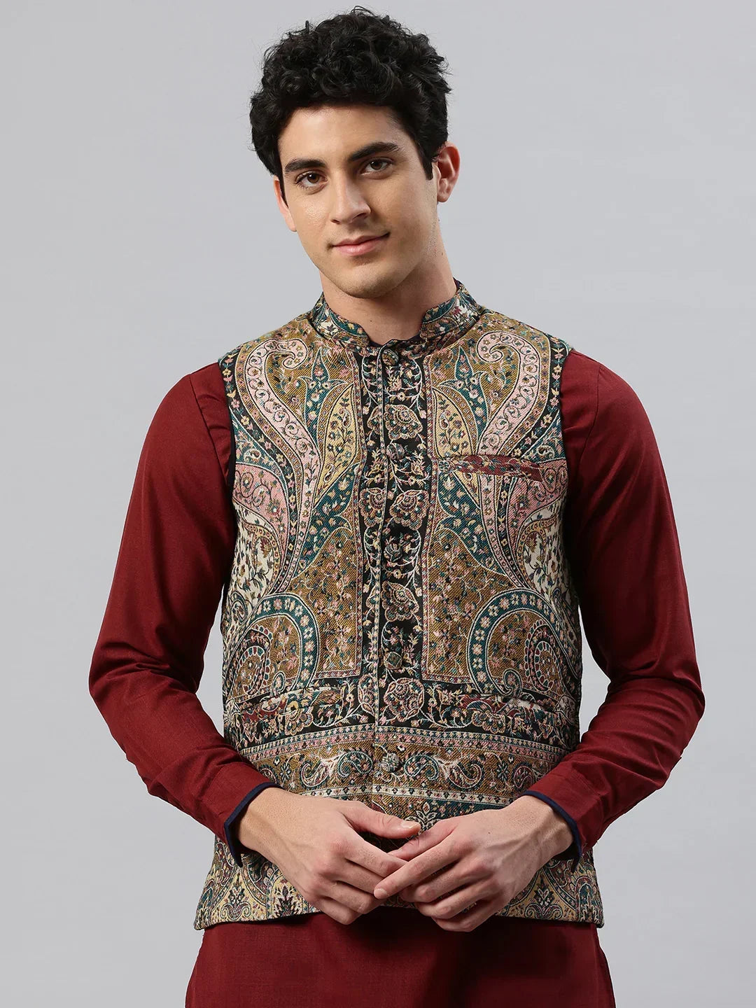 Men's Woven Nehru Jacket | Nehru Jacket | SWI Stylish