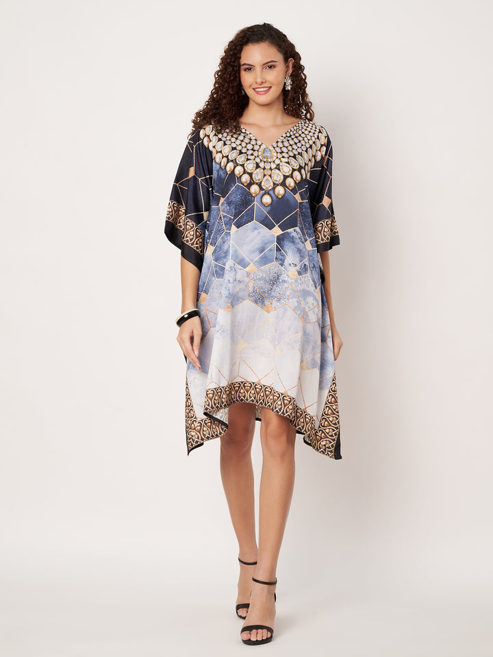 Women Multicolour Short Kaftan Kurti