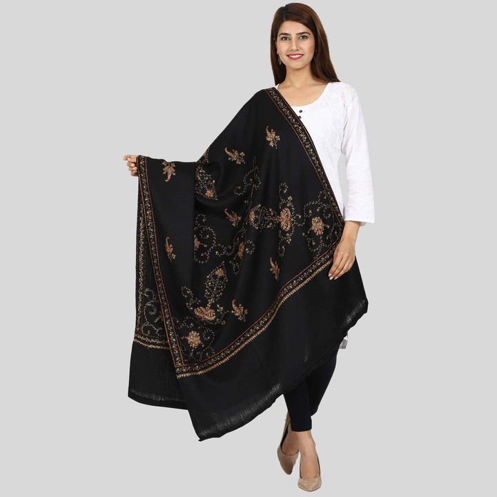 Women's Hand Embroidered Wool Shawl