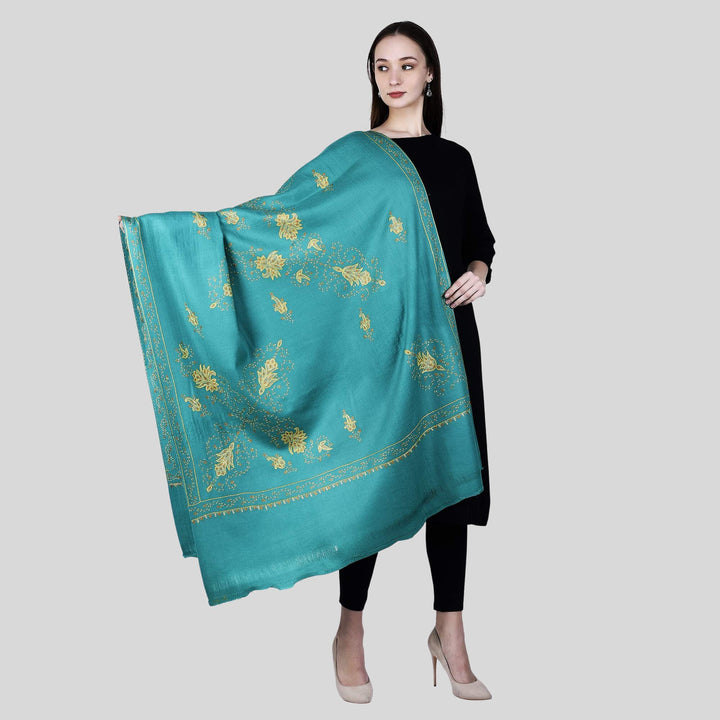 Women's Hand Embroidered Wool Shawl