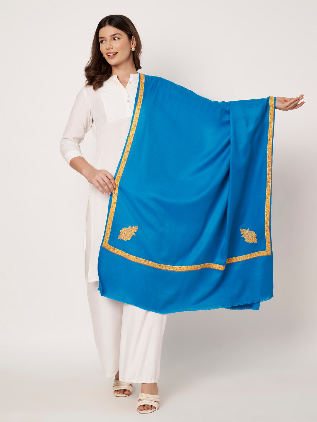 Women's Hand Embroidery Wool Shawl