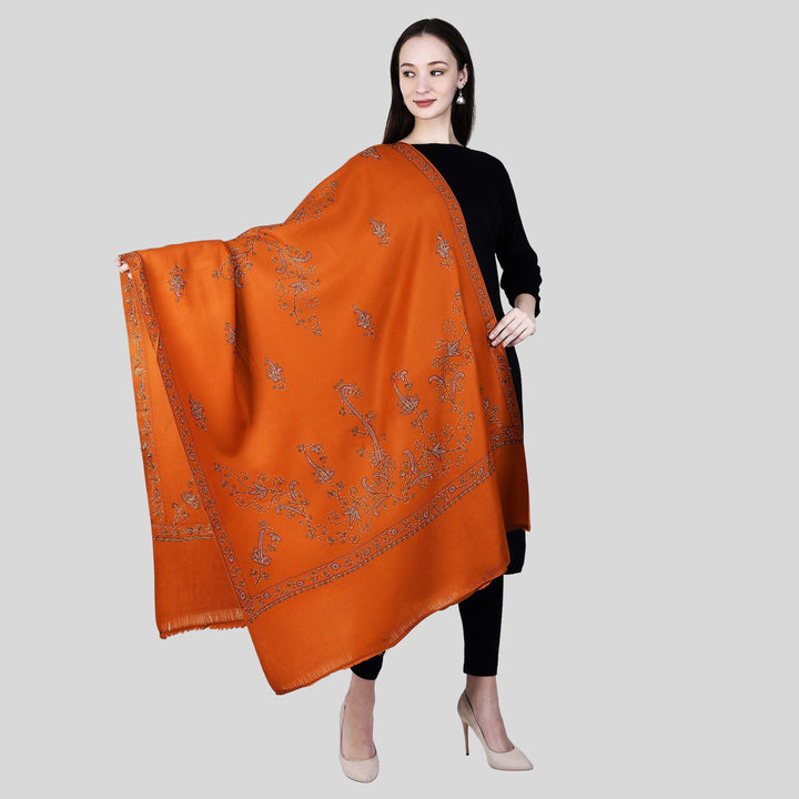 Women's Hand Embroidered Wool Shawl