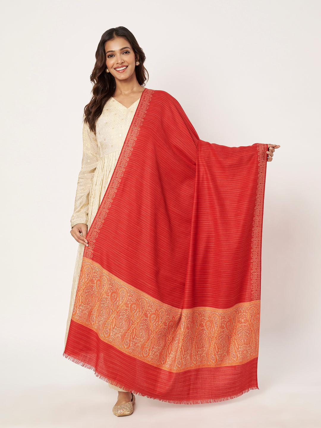 Women's Jamawar Wool Shawl